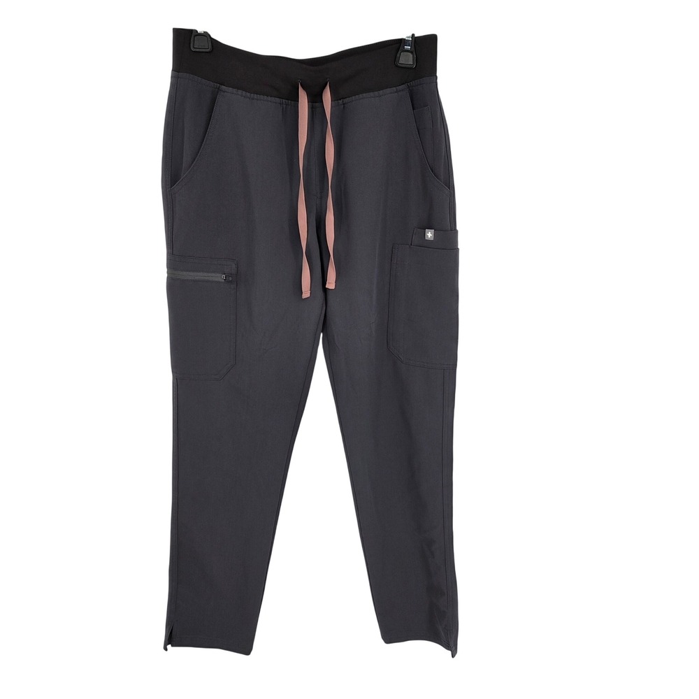 FIGS Technical Collection Graphite Gray Womens Waist Cargo Scrub Pants Small